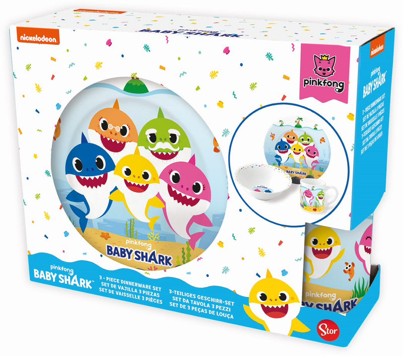 STOR | Baby Shark Ceramic 3 Pcs Snack Set | TST196
