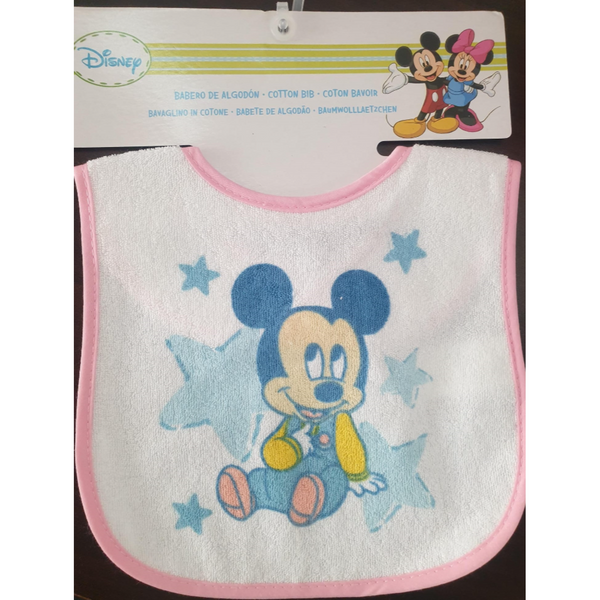 STOR | Textile Bib Mickey Pink | TST222