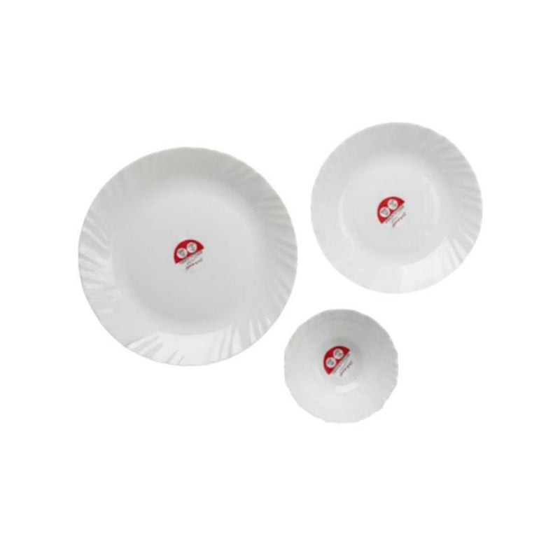LA OPALA | Classique 12 Pcs Dinner Set Plain White | TLO001