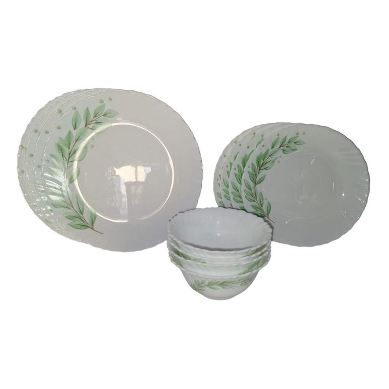 LA OPALA | Classique 12 Pcs Dinner Set OLIVE TRAILS | TLO004