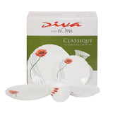 LA OPALA | Classique 12 Pcs Dinner Set DAINTY SWIRLS |TLO024
