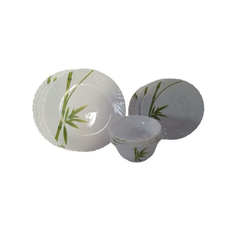 LA OPALA | Classique 20 Pcs Dinner Set FLUTED GREEN | TLO038