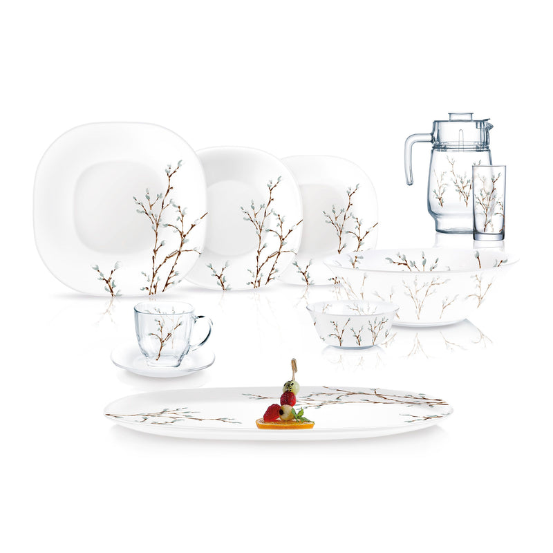 LUMINARC | Hana White Dinner Set 46 Pc | TLU134