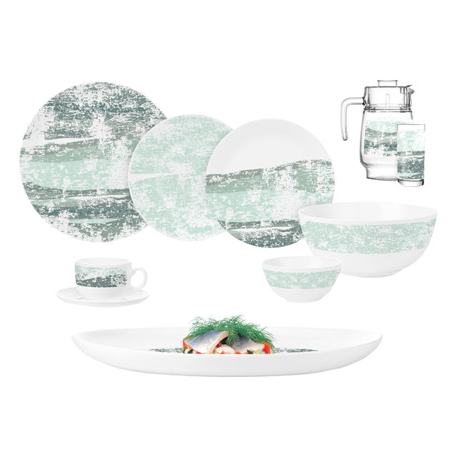 LUMINARC | Diwali Acctit Turquoise Dinner Set | TLU137