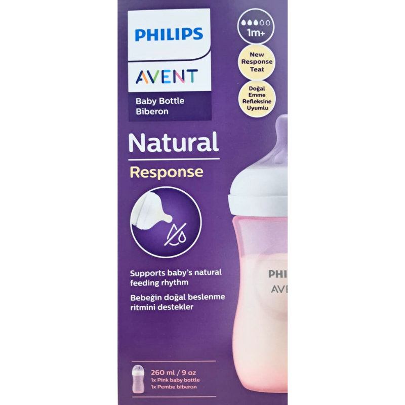 PHILIPS | avent natural 3.0 feeding bottle pink 260ml x1 | PA707