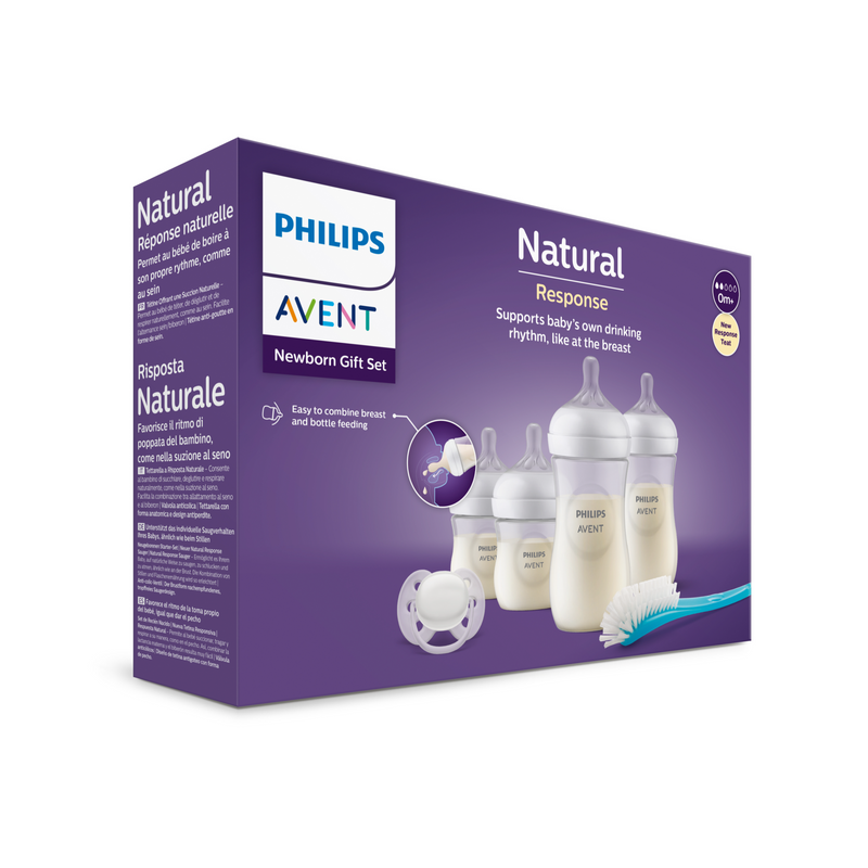 PHILIPS | AVENT Natural 3.0 Feeding Newborn GiftsFT Set W/ 4 BOTTLES