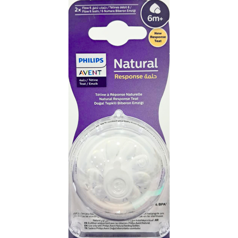 PHILIPS | Avent Natural 3.0 Feeding Teats 6 M X2 | PA721