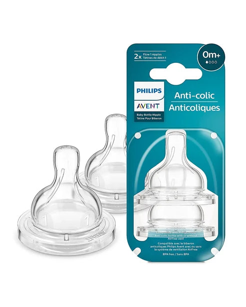 PHILIPS | Avent Anti-Colic Teats 0M+ 1 Hole 2PCS | PA735