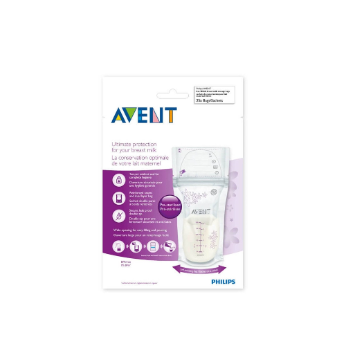 PHILIPS | Avent Breast Milk Storage Bags 180Ml X25 | PA215