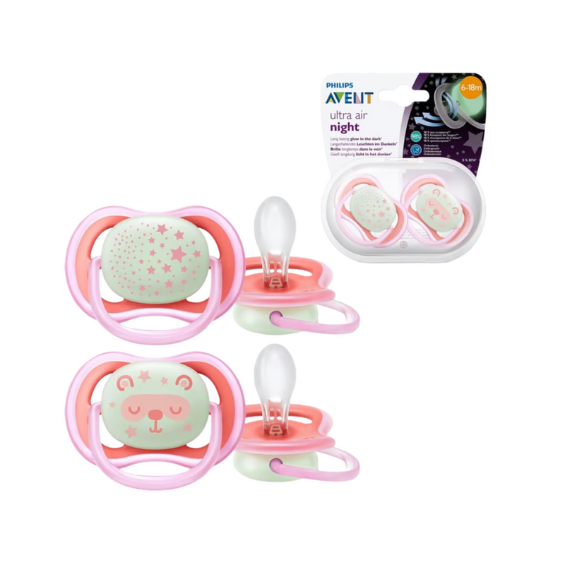 PHILIPS | Avent Soother Sil Ultra Air 6-18 Months Nt Girl X2 | PA232