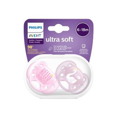 PHILIPS | Avent Sthr Sil Soft 6-18M Girl Deco X2 | PA242