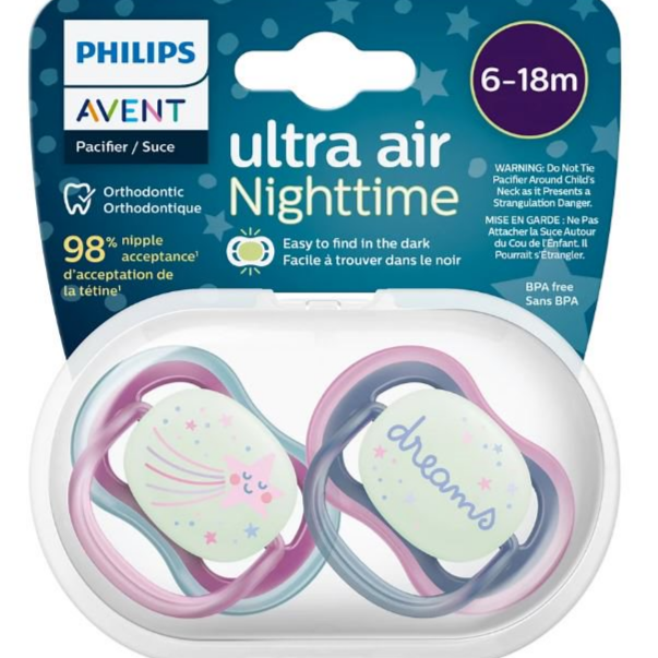 PHILIPS | Avent Ultra Air Sthr Night Time 6-18M Girl  X2 | PA260