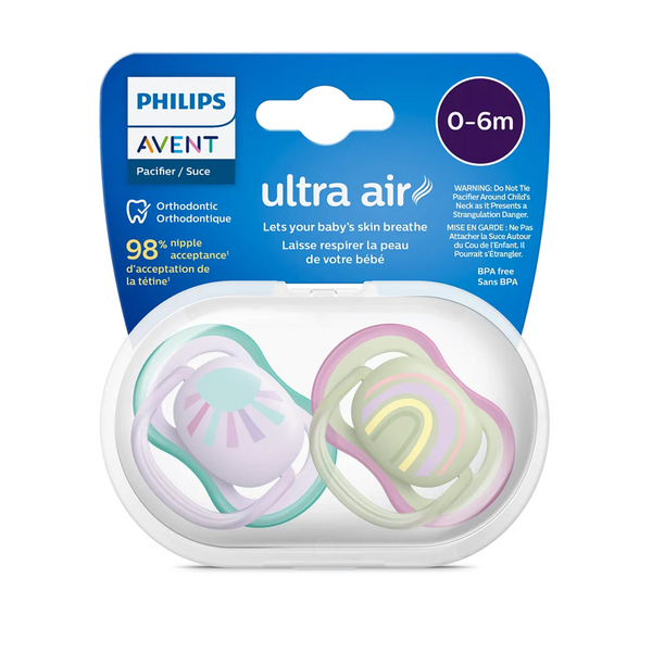 PHILIPS | Avent Ultra Air Pacifier 0-6M GIRL X2 | PA268