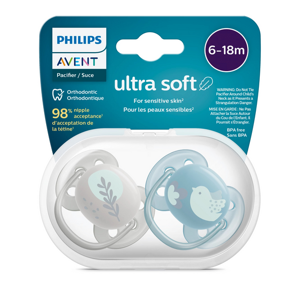 PHILIPS | Avent Ultra Soft Pacifier 6-18M Boy X2 | PA269