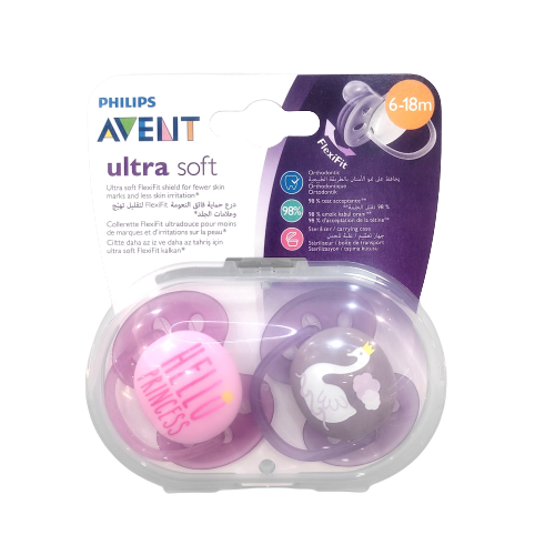 PHILIPS | Avent Soother Ultra Soft 6-18m Girl X2 | PA270
