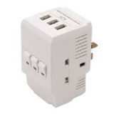TOTAL | Three Ways Adapter + 3Usb 4.2A/5V | TE017