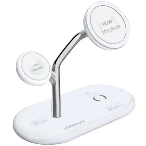 PROMATE | Mfi Certified High Speed Magsafe 4 In 1 Charging Station White | SYNERGY-PRO.WHITE