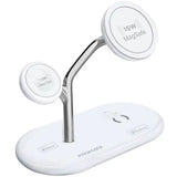 PROMATE | Mfi Certified High Speed Magsafe 4 In 1 Charging Station White | SYNERGY-PRO.WHITE