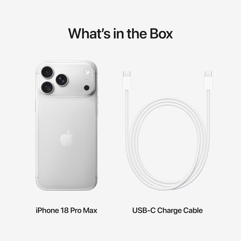 APPLE | iPhone 18 Pro Max 2TB Silver 17.4cm 6.9″ Display A20 Pro Chip, 48MP Fusion Main Camera