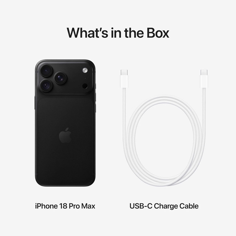 APPLE | iPhone 18 Pro 1TB Black 15.9cm 6.3″ Display A20 Pro Chip, 48MP Fusion Main Camera