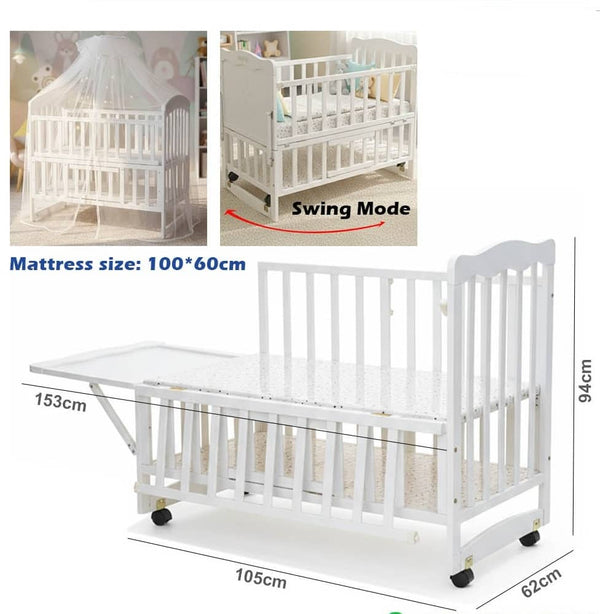 2in1 Wooden Baby Cot | bd361-05