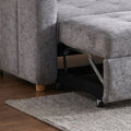 DANUBE | Jaizell 3-Seater Reversible Fabric Corner Sofa Bed with Storage - Grey | 810302801567