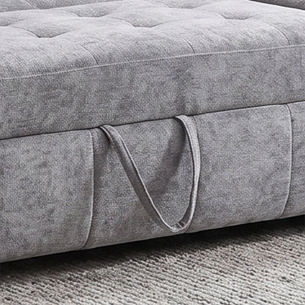 DANUBE | Jaizell 3-Seater Reversible Fabric Corner Sofa Bed with Storage - Grey | 810302801567