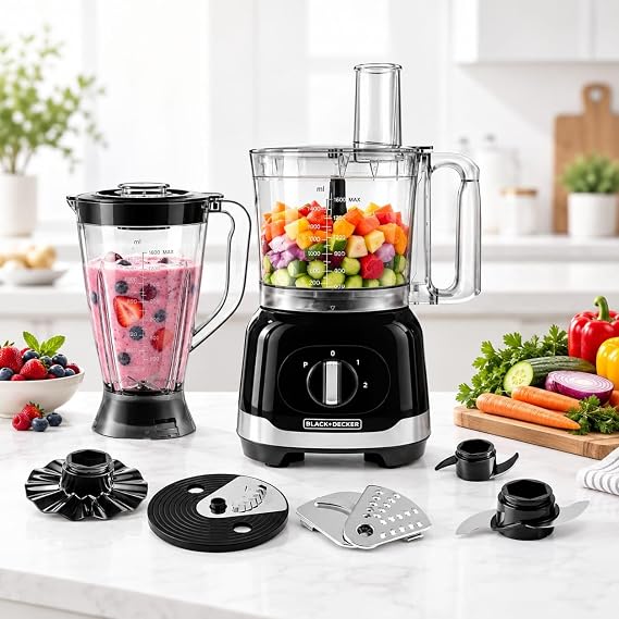 BLACK + DECKER | Multifunction Food Processor 800W Black | FX830-B5