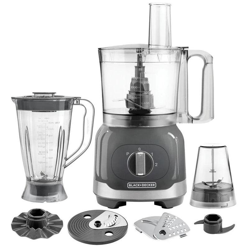 BLACK + DECKER | Multifunction Food Processor 800W Gray | FX830G-B5