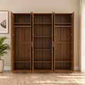 DANUBE | Supreme 6Door Wardrobe With Mirror-Light Walnut | 810100700761