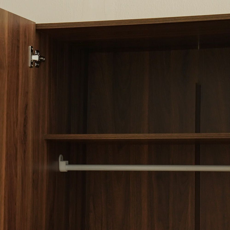 DANUBE | Supreme 6Door Wardrobe With Mirror-Light Walnut | 810100700761