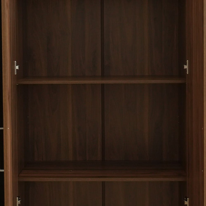DANUBE | Supreme 6Door Wardrobe With Mirror-Light Walnut | 810100700761