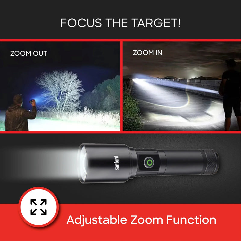 SANFORD | Spectra V2 Rechargeable LED Search Light With Zoom and 11 Modes | SF4677SL