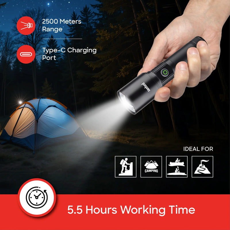 SANFORD | Spectra V2 Rechargeable LED Search Light With Zoom and 11 Modes | SF4677SL