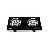 SANFORD | 2-Burner Gas Stove With 8mm Tempered Glass Panel and Heavy Cast Iron Burner | SF5361GC