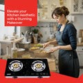 SANFORD | 2-Burner Gas Stove With 8mm Tempered Glass Panel and Heavy Cast Iron Burner | SF5361GC