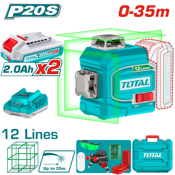 TOTAL | Cordless 3D-Laser Level 20V | TLL3012165