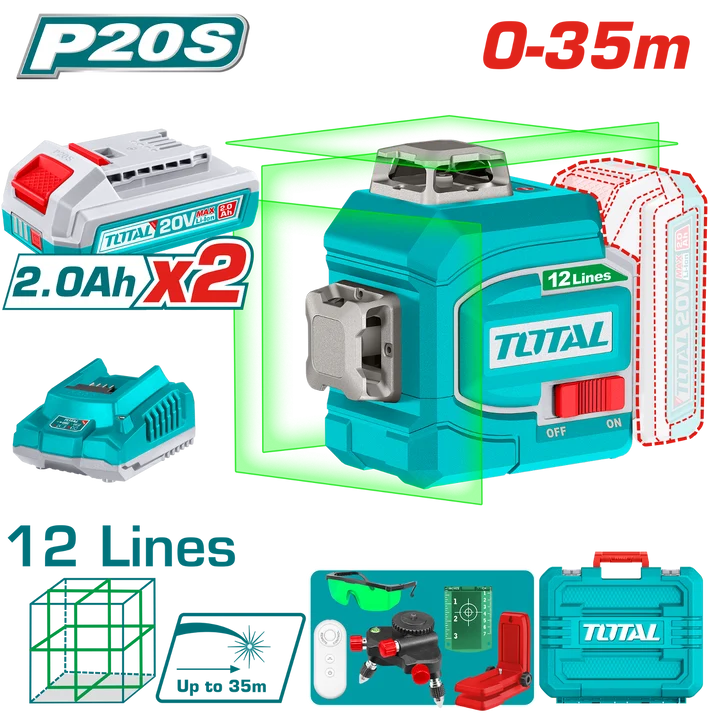 TOTAL | Cordless 3D-Laser Level 20V | TLL3012165