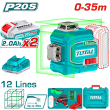 TOTAL | Cordless 3D-Laser Level 20V | TLL3012165