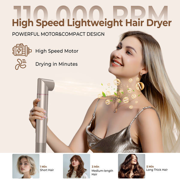 UKLISS | 6 in 1 Multi-Function Airwrap Styler with Display | WT-661