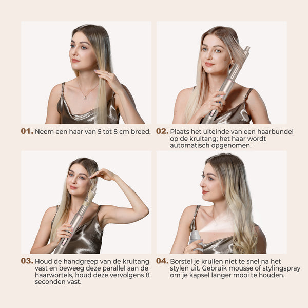 UKLISS | 6 in 1 Multi-Function Airwrap Styler with Display | WT-661