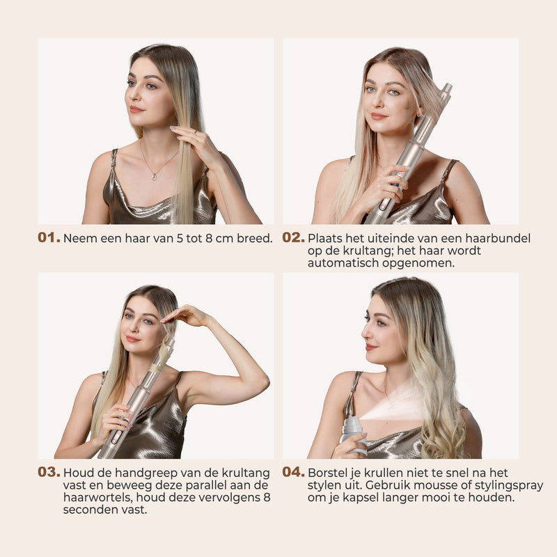 UKLISS | 6 in 1 Multi-Function Airwrap Styler with Display | WT-661