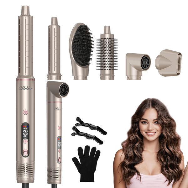 UKLISS | 6 in 1 Multi-Function Airwrap Styler with Display | WT-661