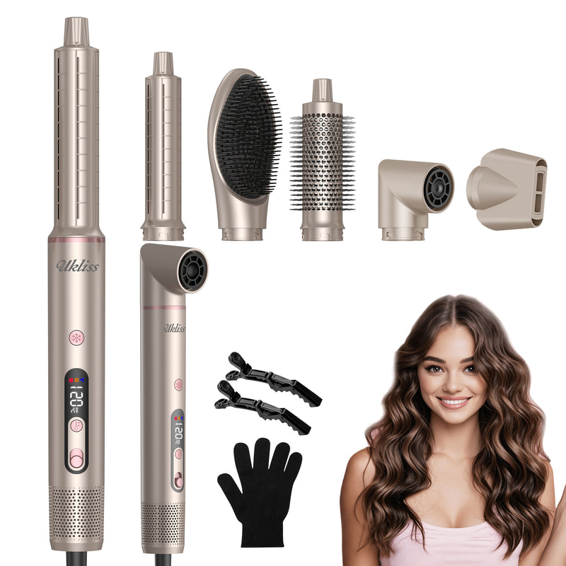 UKLISS | 6 in 1 Multi-Function Airwrap Styler with Display | WT-661