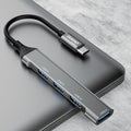DUDAO | 4IN1 HUB Type-C Concentrator Gray | A16T-G