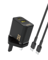 DUDAO | Home Charger PD+QC 25W With Type C Cable BLK | A26TCUK-B