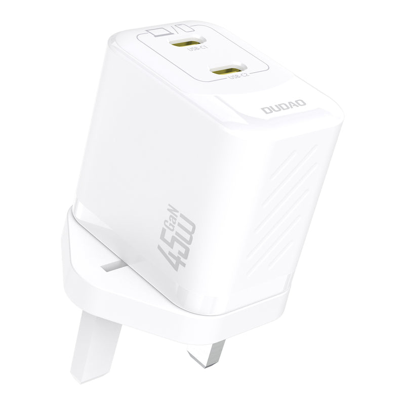 DUDAO | Home Charger A28PUK-W PD45W Two Type C Port White |  A28PUK-W