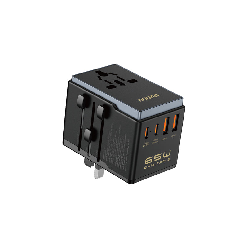 DUDAO | Universal Travel Adapter 65W Black | A65PRO-B