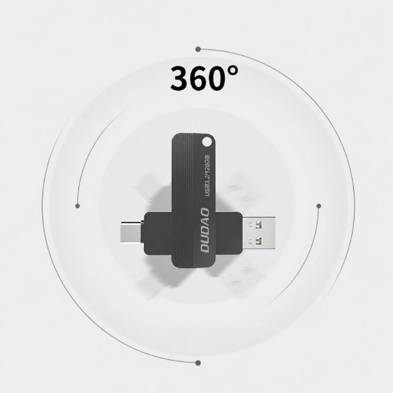DUDAO | 128GB USB2.0 + TYPE C Flash Drive | V101