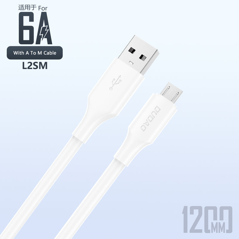 DUDAO | Cable 6A USB TO Micro 1.2M White | L2SM-W
